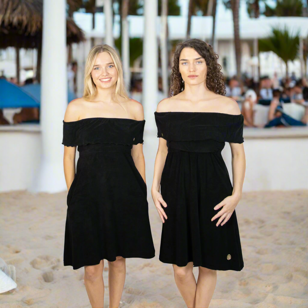 Multi-style arm & bust cover – lightweight, soft towelling & wearable four ways for maternity, beach, spa, or post-shower or party comfort.