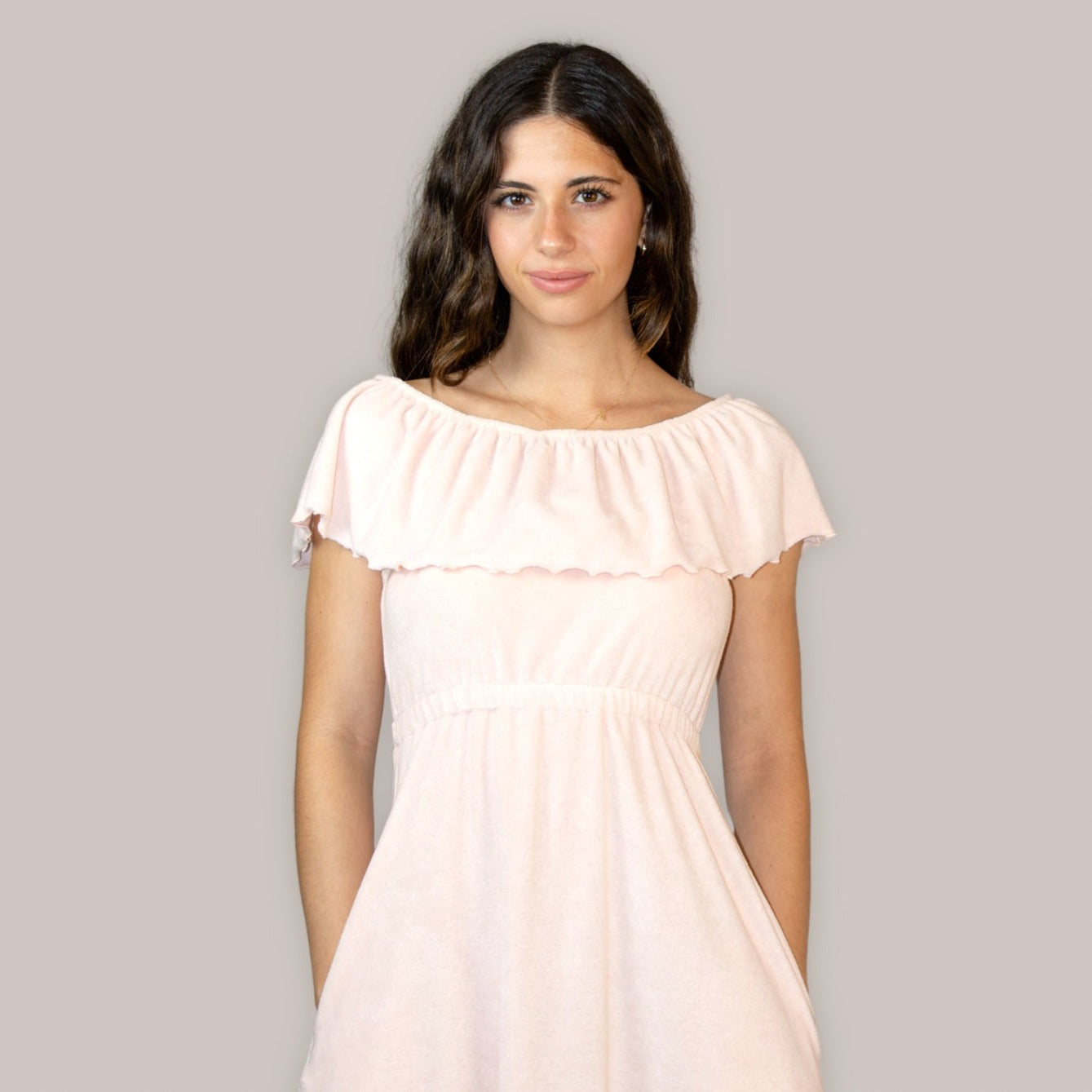 Multi-style arm & bust cover – lightweight, soft towelling & wearable four ways for maternity, beach, spa, or post-shower comfort.