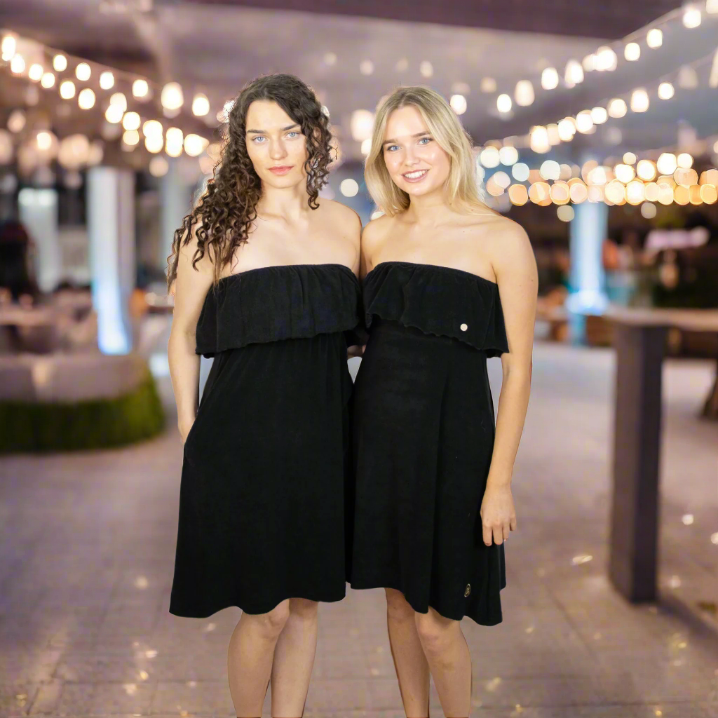 Multi-style arm & bust cover – lightweight, soft towelling & wearable four ways for maternity, beach, spa, bar or post-shower comfort and style.