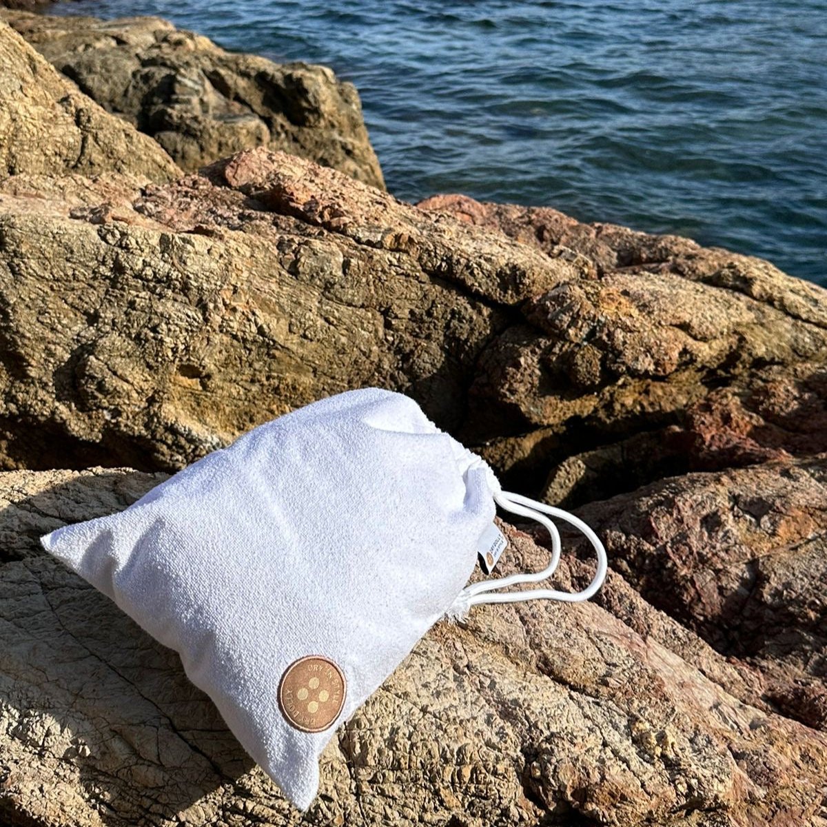 Waterproof drawstring carry bag – stylish, reusable & perfect for wet swimwear, gifting, travel, or beach essentials.