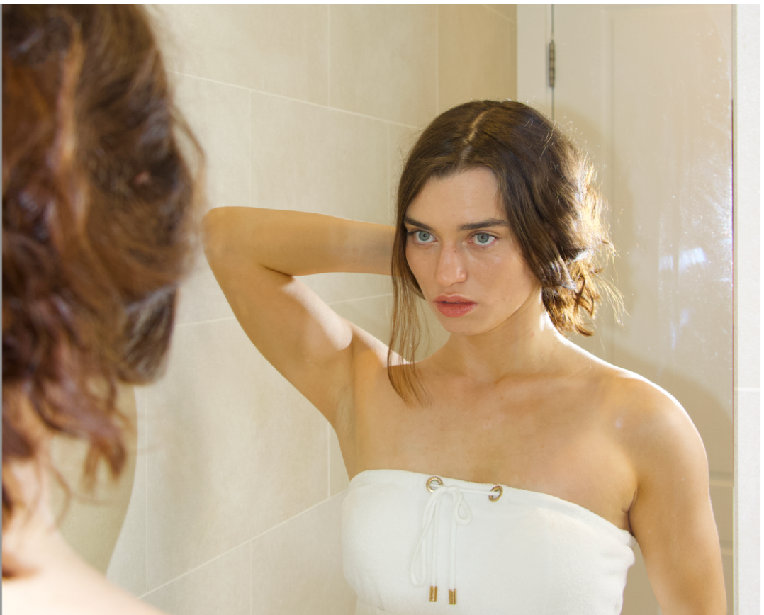 The Towel Dress with Built in Bust Support so does not fall down. Luxury, soft fabric and perfect for getting ready in.